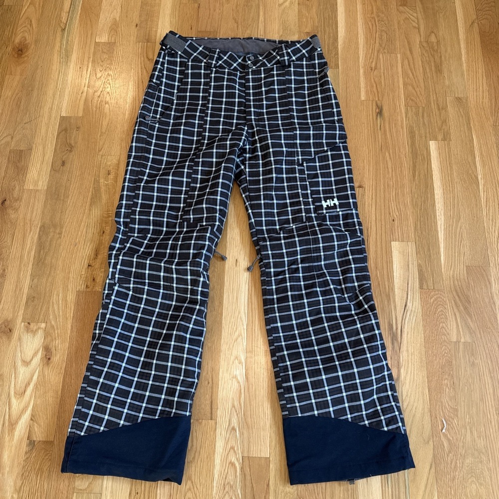 NWOT Helly Hansen Ski Pants Snow Helly Tech Insulated Waterproof Plaid Men's Med